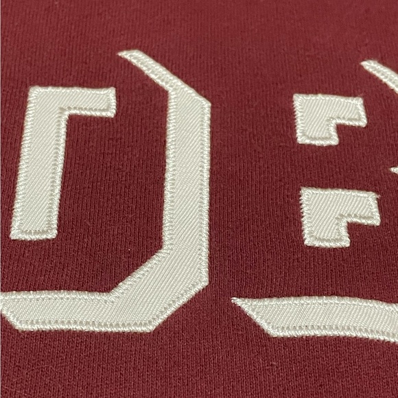 GENTLY USED OBEY “SHADOW BLOCK LOGO” HOODIE IN MAROON RED SIZE LARGE NICE WARM!! - Picture 2 of 16